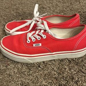 Red vans size 5youth/6.5 women’s